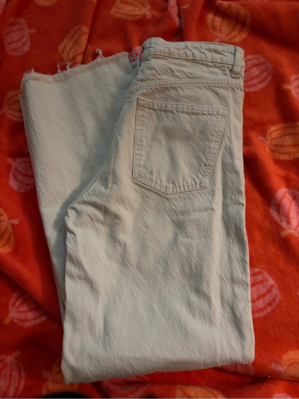 WHITE Zara High Rise Wide Leg Jean